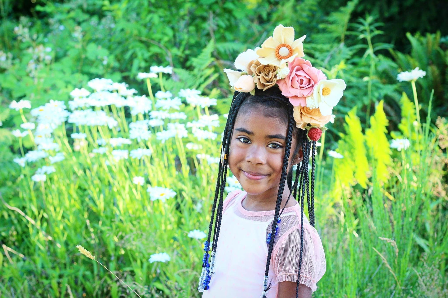 Boho Floral Crown Style Headpiece.