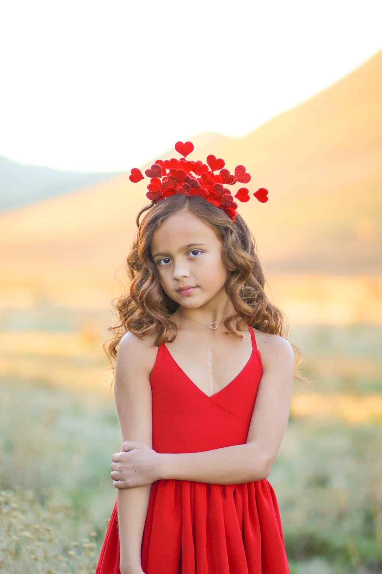 I Heart You side Fascinator