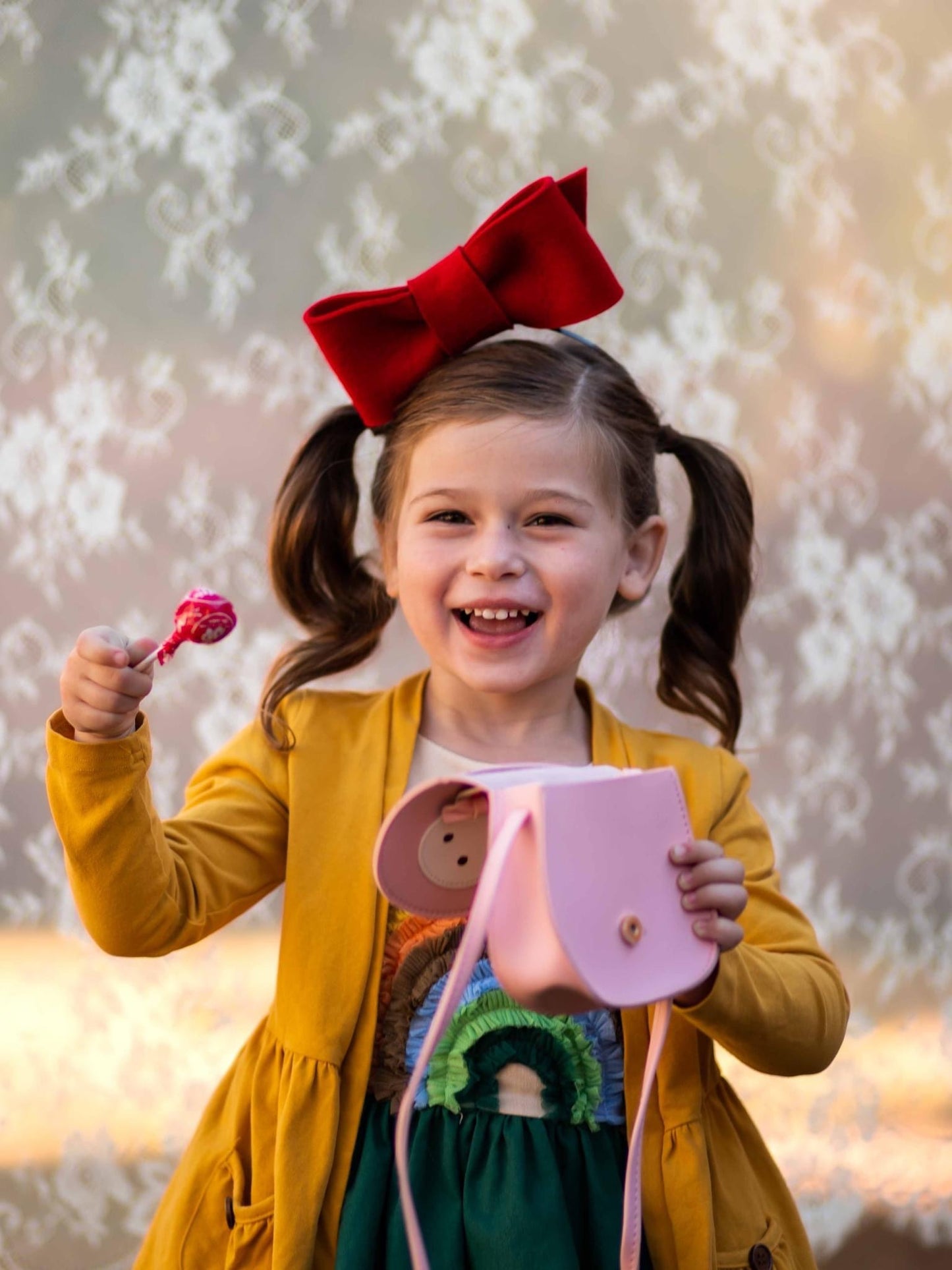 Red Statement Petite Designer Bow