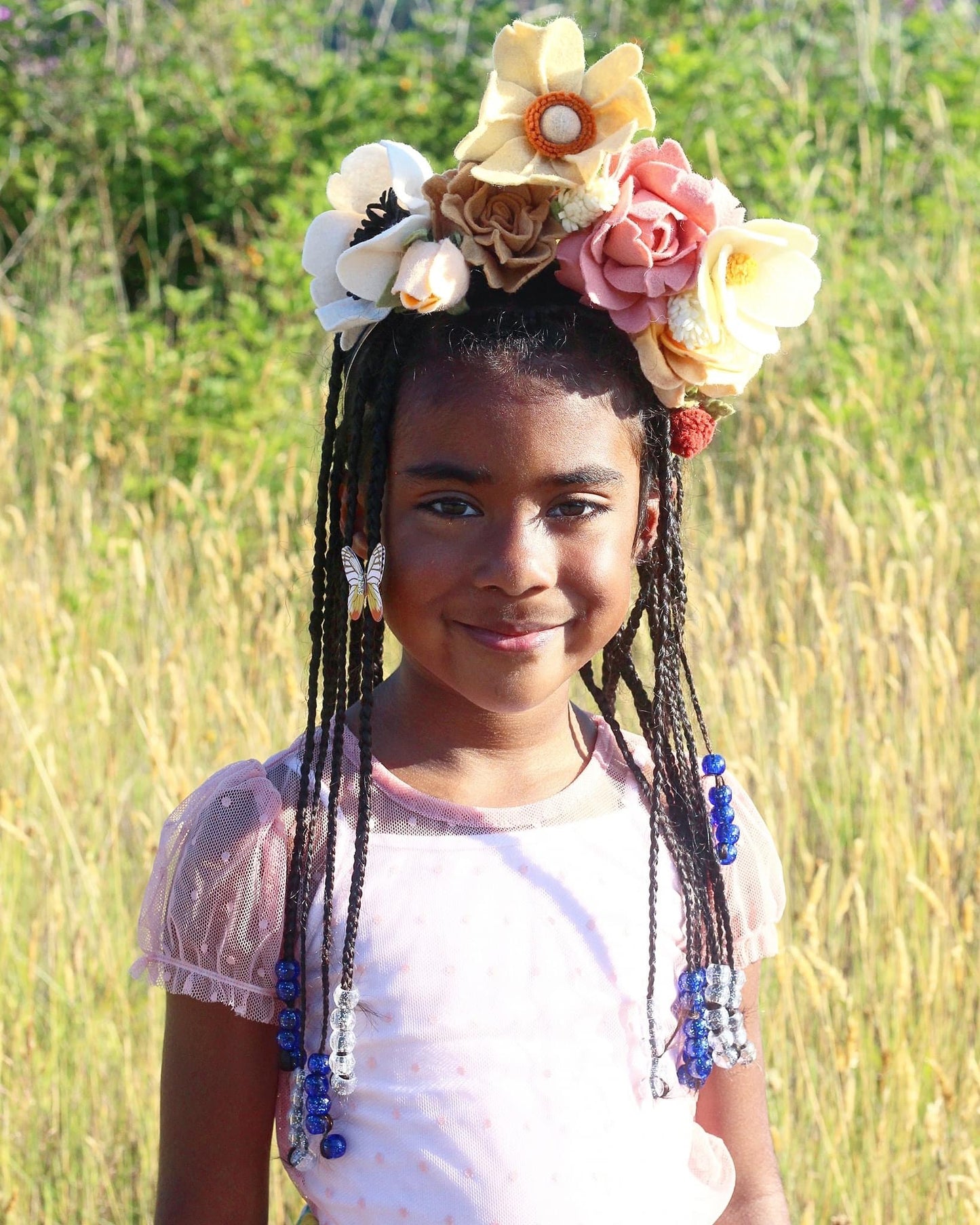 Boho Floral Crown Style Headpiece.