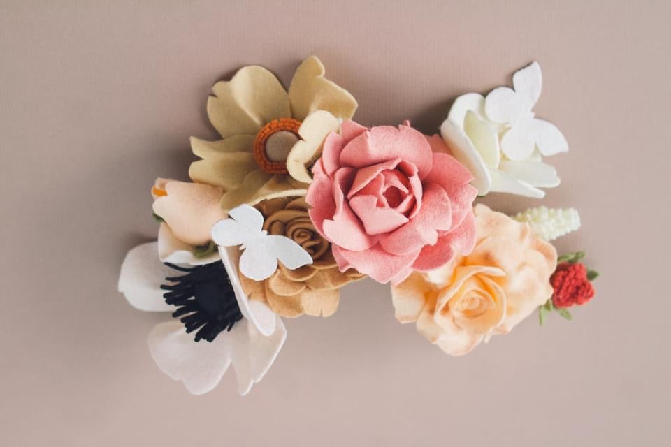 Boho Floral Crown Style Headpiece.