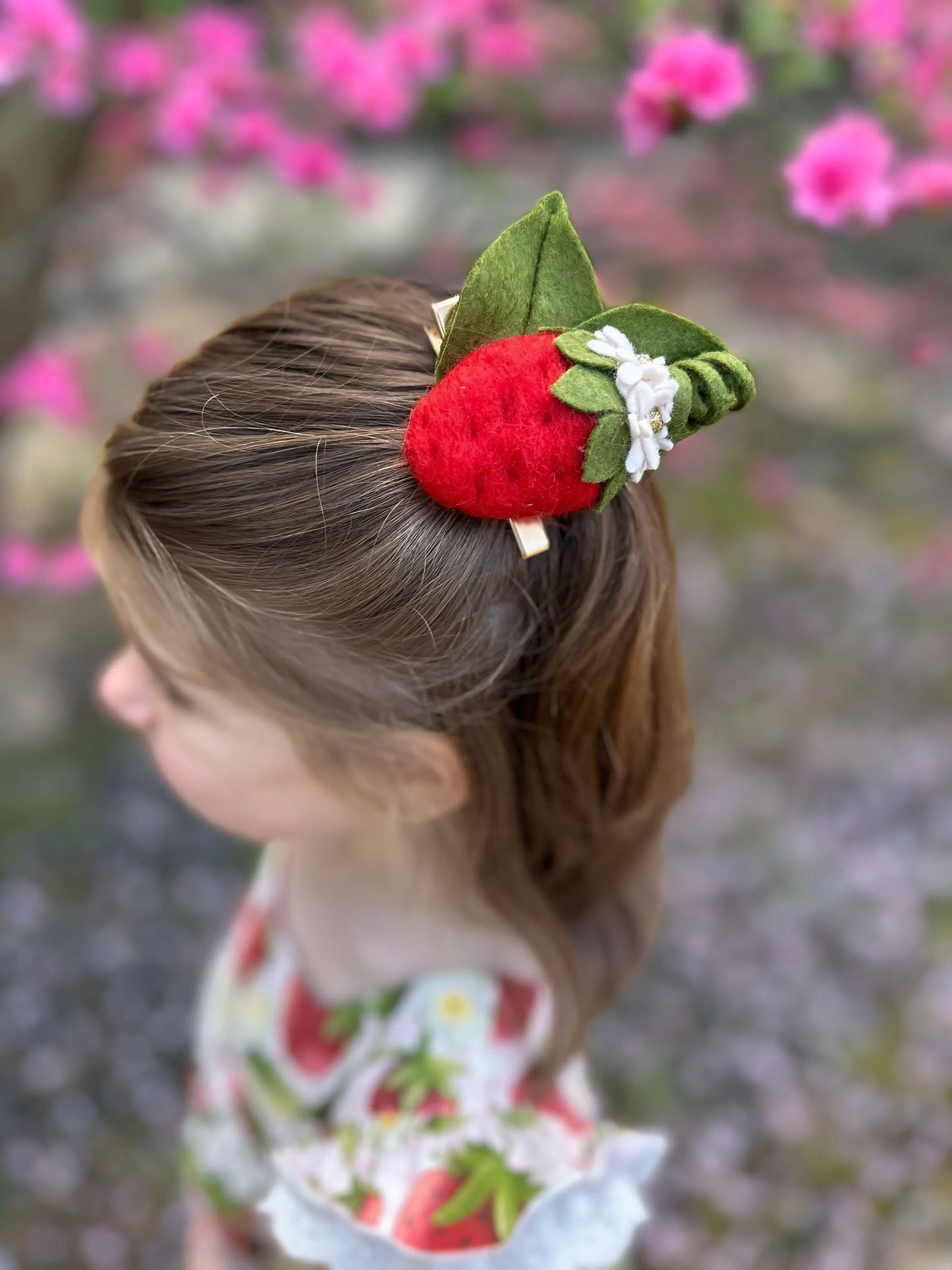 Strawberry Set With Flower Clip