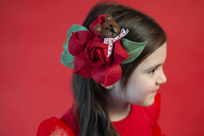 Beary Cute Rose Hair clip