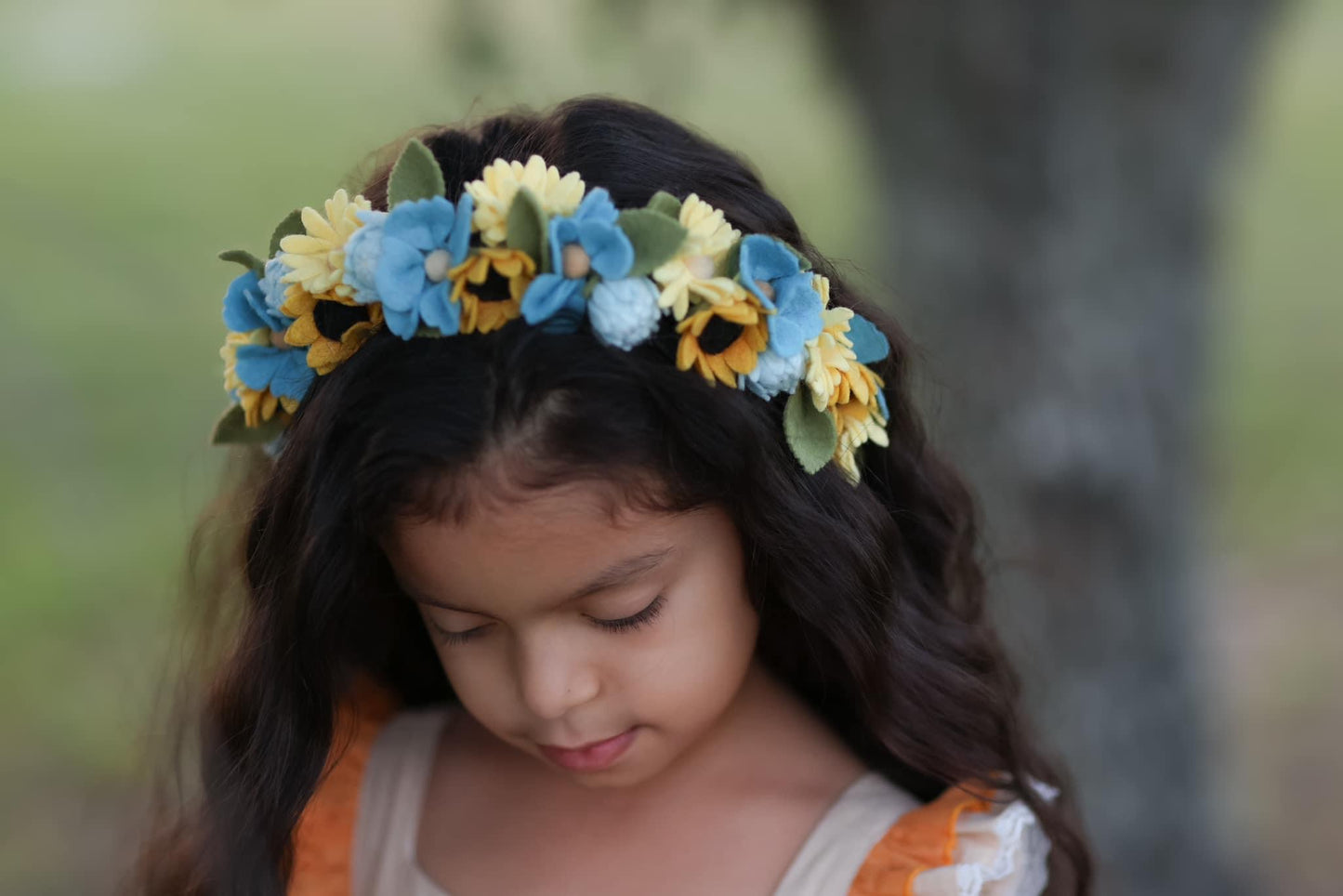 Monday Blues Sunflower Mini Halo