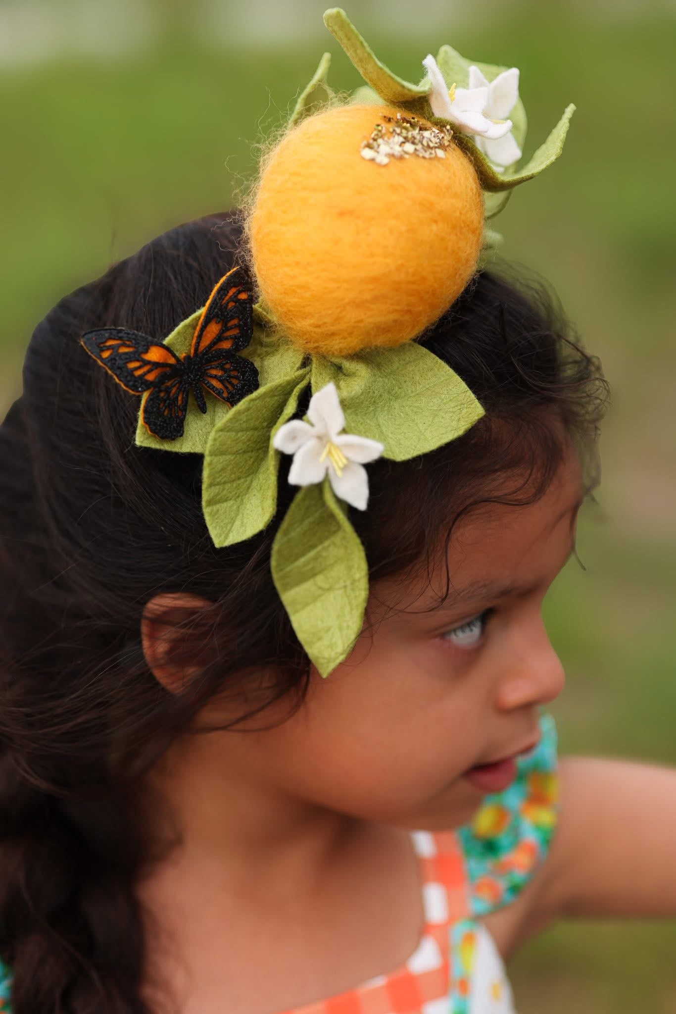 whole Orange Fascinator