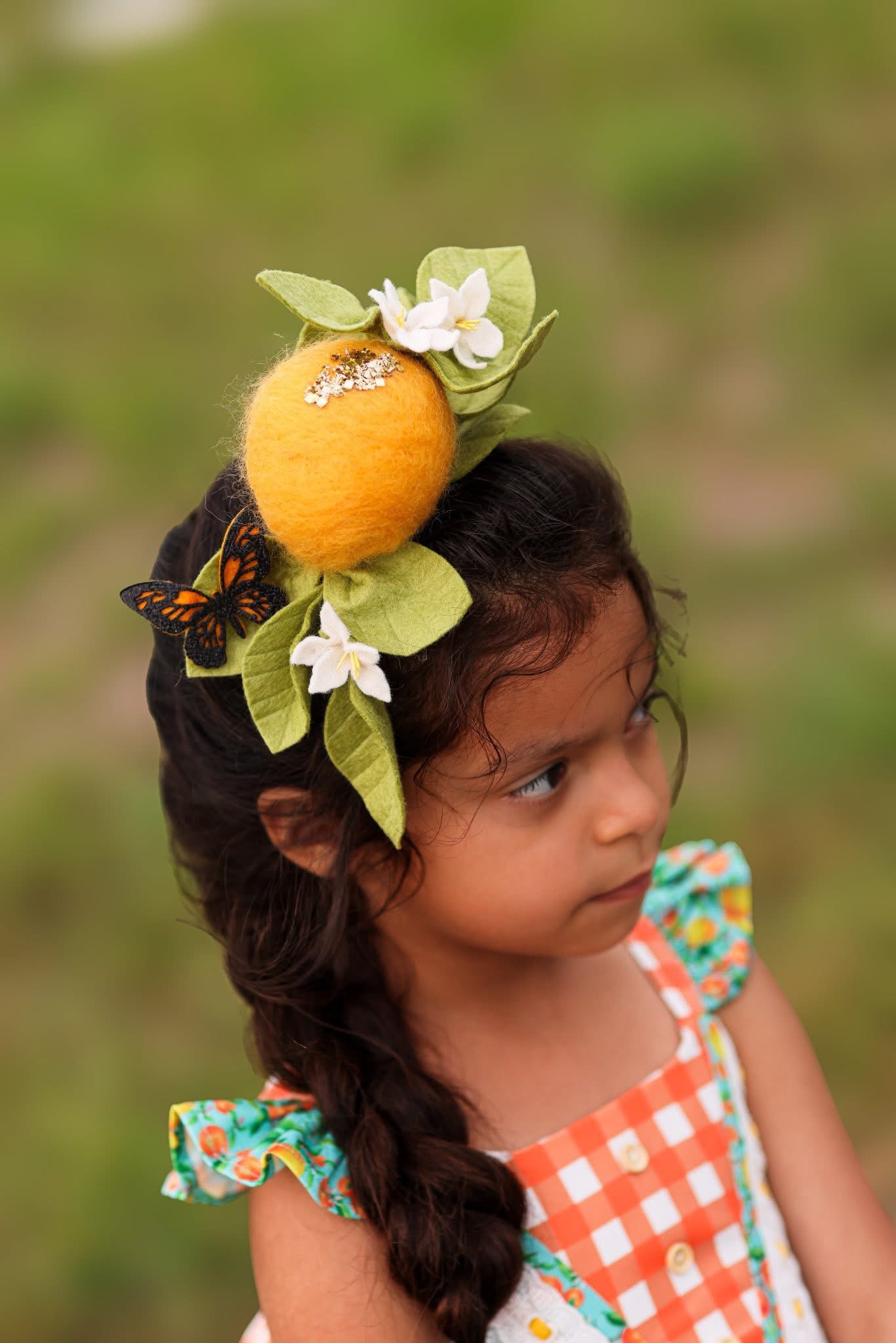 whole Orange Fascinator