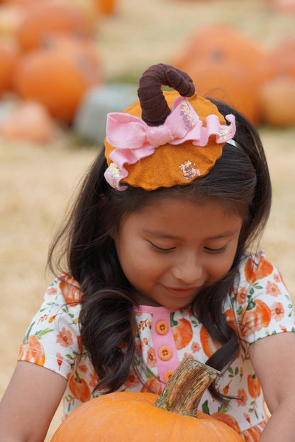 Baby Pink  Bow Pumpkin