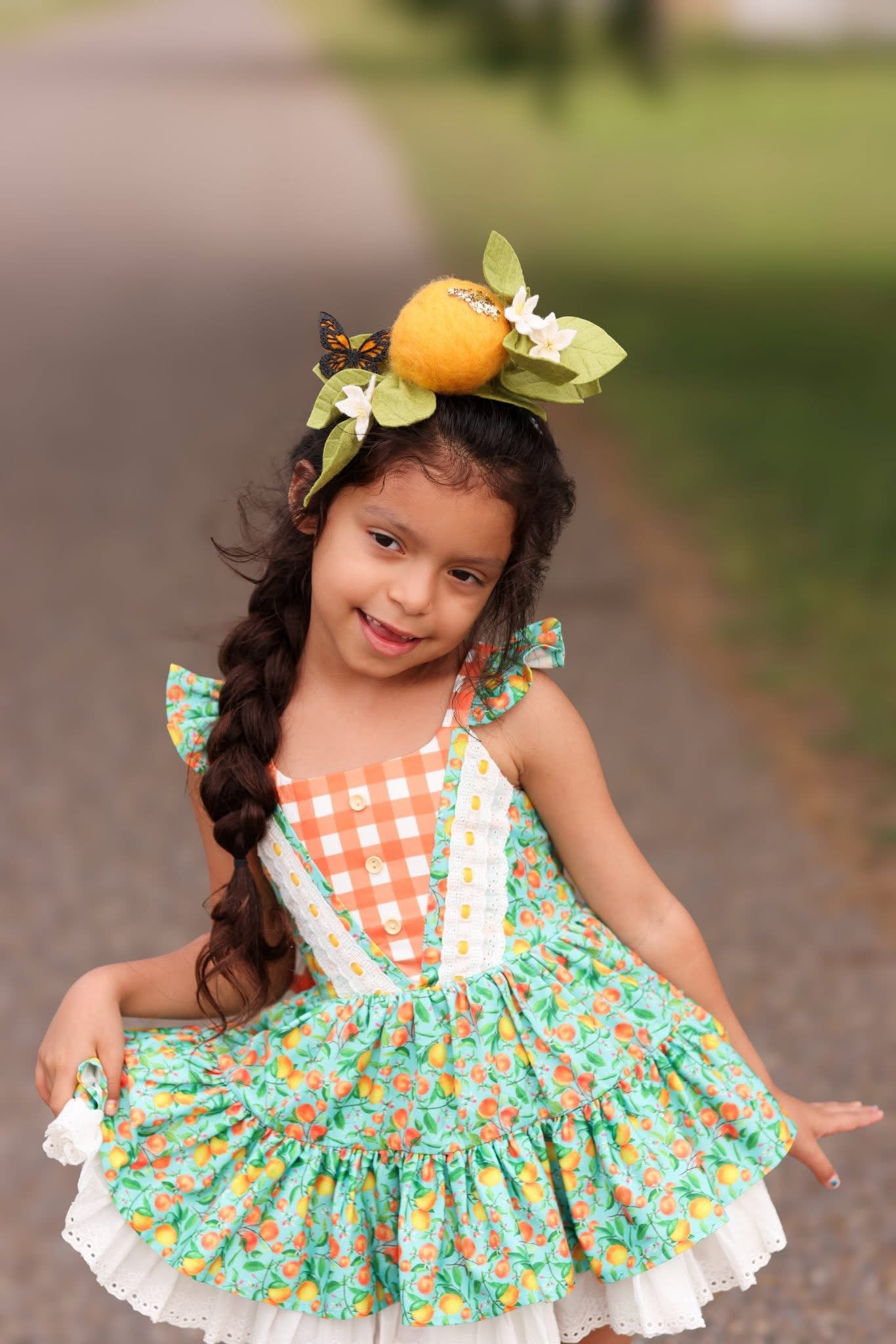 whole Orange Fascinator