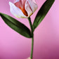 Pink Tulip Stem, Felt Flower