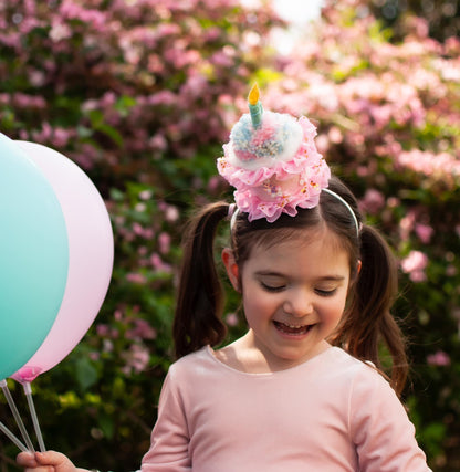 Mint Pompom Birthday Cake