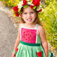 Watermelon Slice Floral Halo