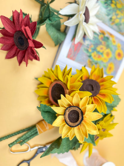 Felt Sunflower Stems|| Bouquet