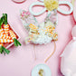 Floral Lace Bunny Ears Fascinator