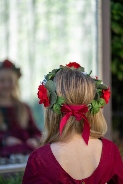 Peppermint Swirl & Cinnamon Floral Halo
