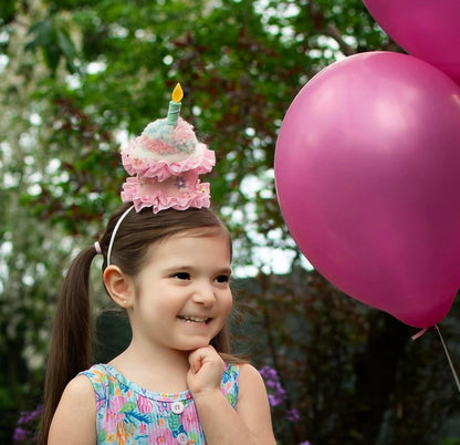 Mint Pompom Birthday Cake