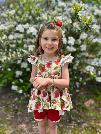 Strawberry Set With Flower Clip