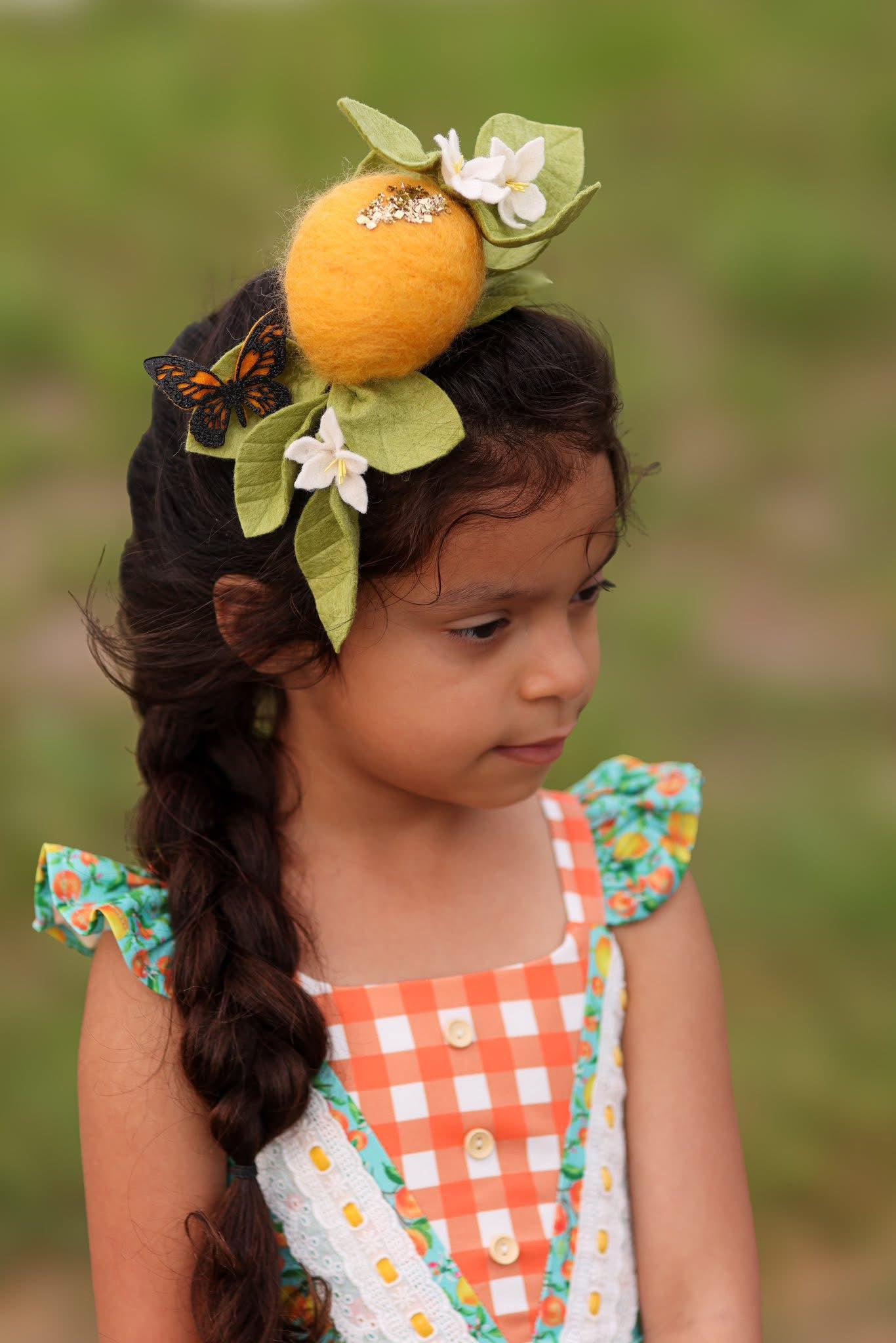 whole Orange Fascinator