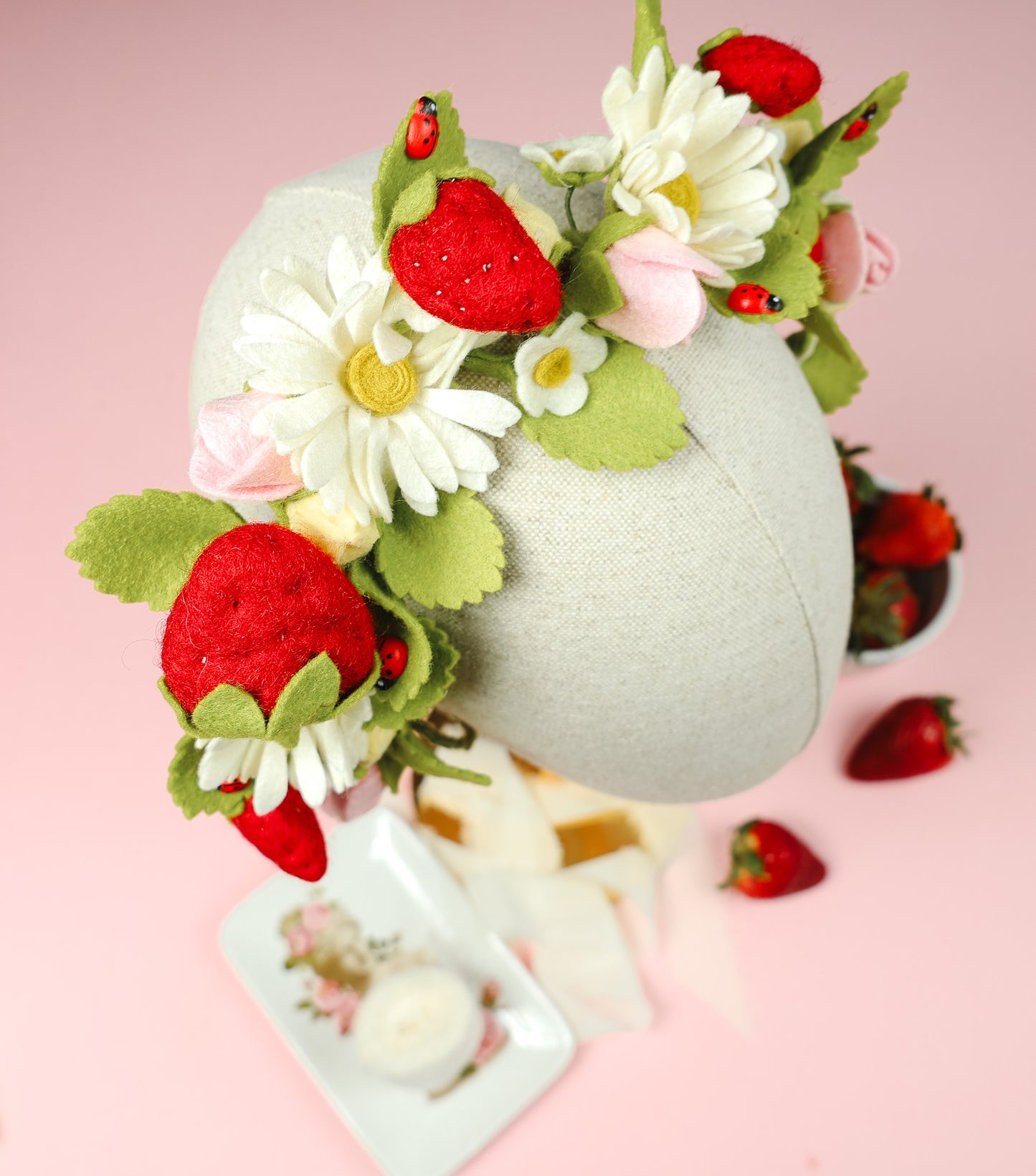 Strawberries & Daisies Halo