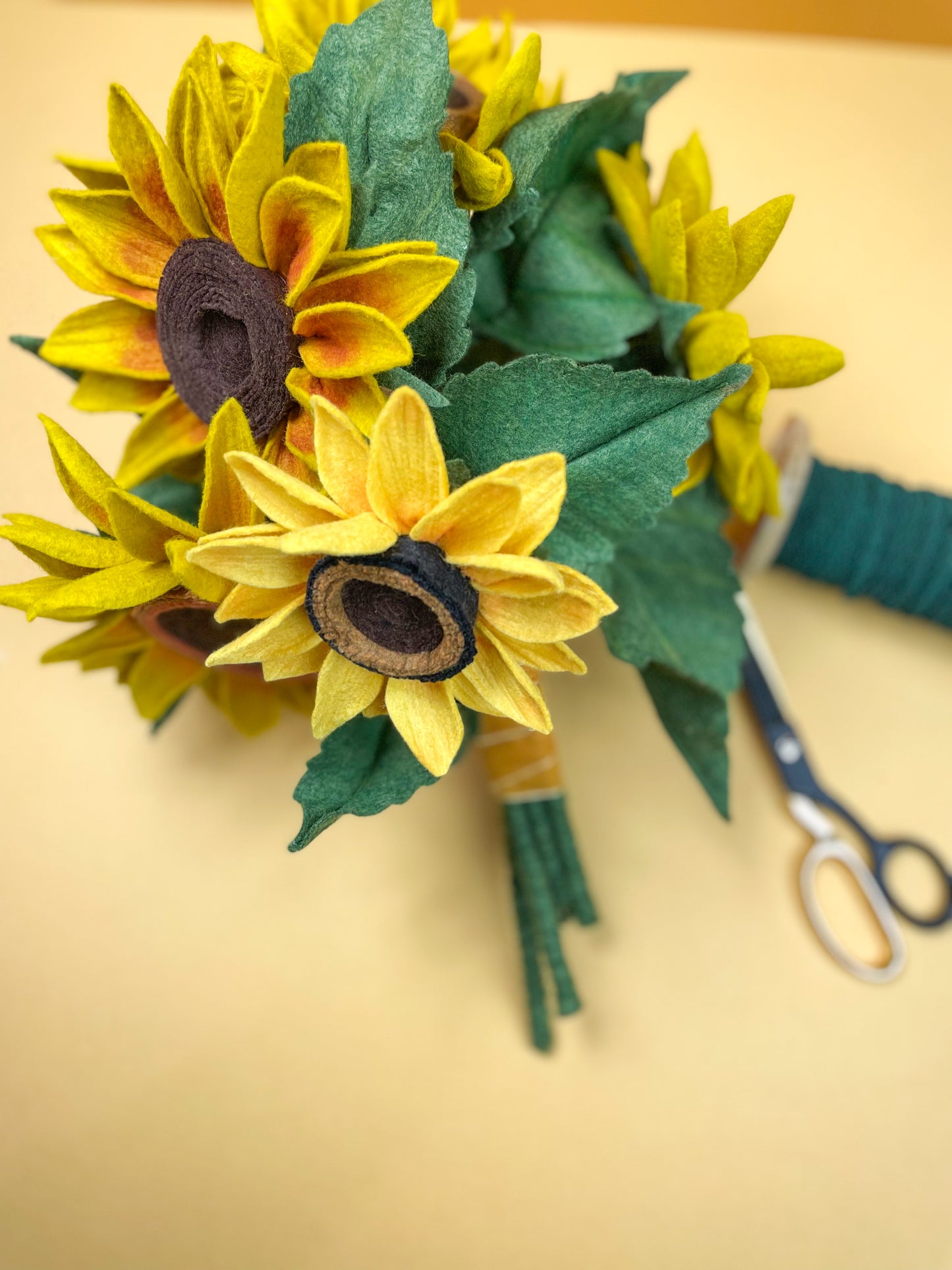Felt Sunflower Stems|| Bouquet