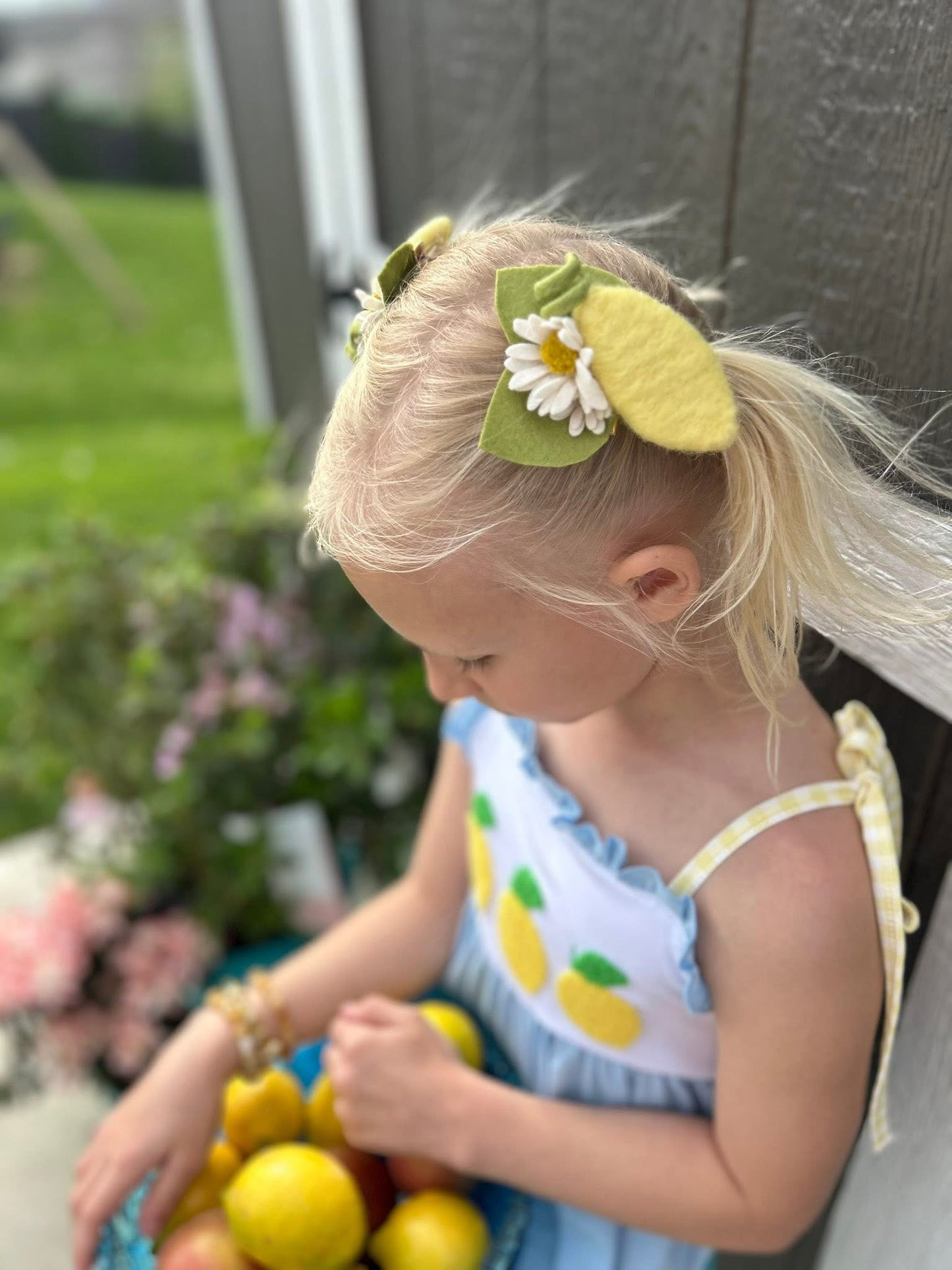 Lemon Zest Hair Clips