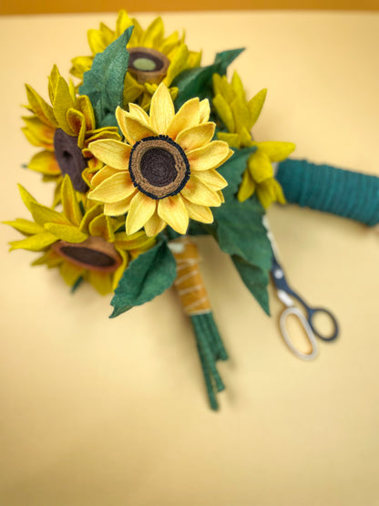 Felt Sunflower Stems|| Bouquet