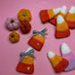 Felted Candy Corn Piggy Set