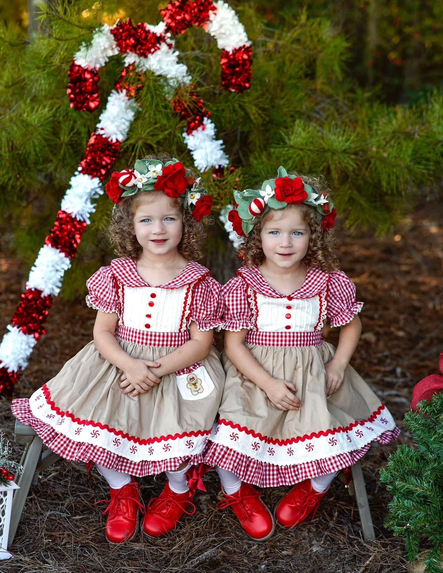Peppermint Swirl & Cinnamon Floral Halo