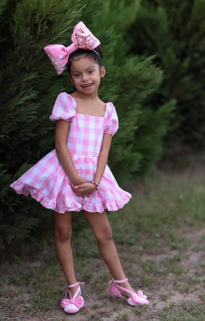 Gingerbread House pnk bow