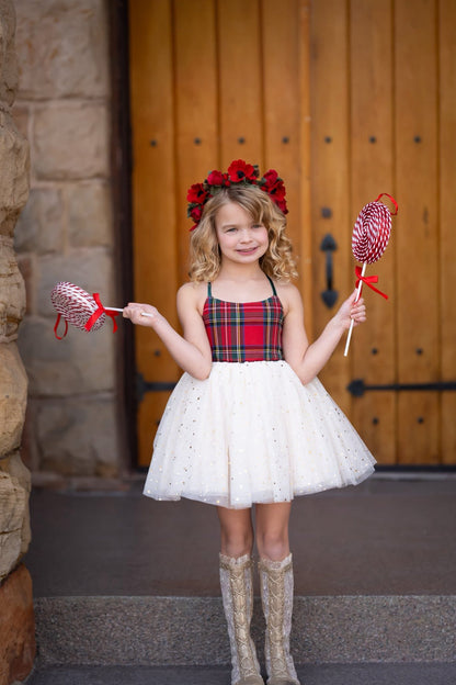 Red Holiday Floral halo