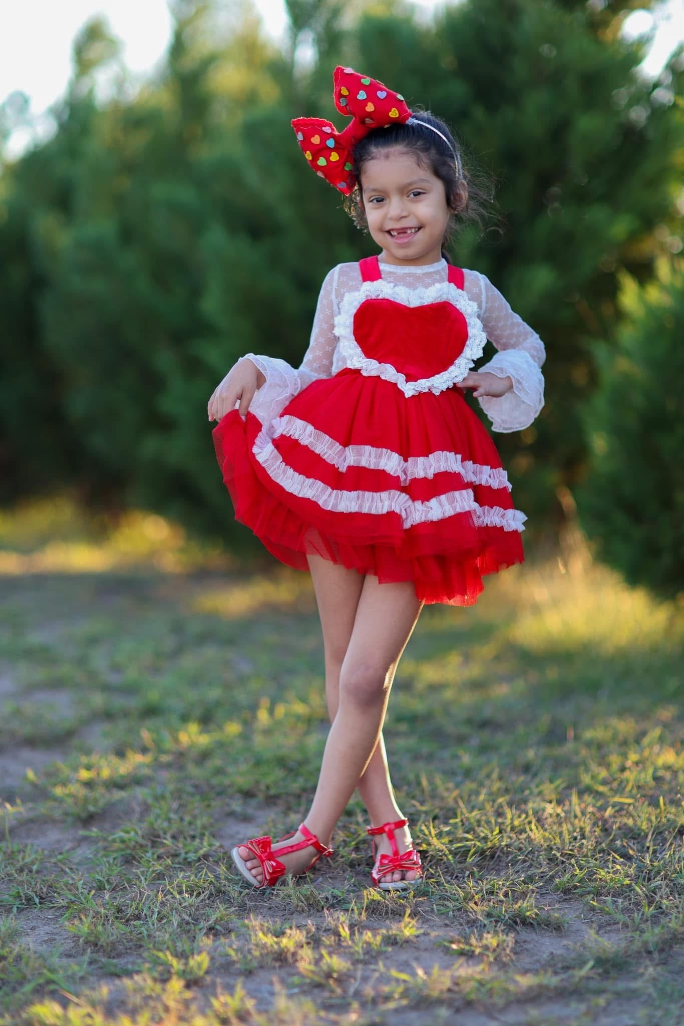 Cupid Red Bow Medium Size