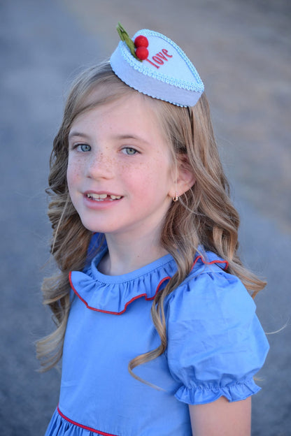 Blue Sweetheart Fascinator
