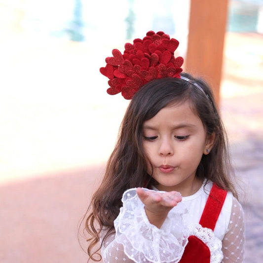 Red Heart Cluster Fascinator Fascinator
