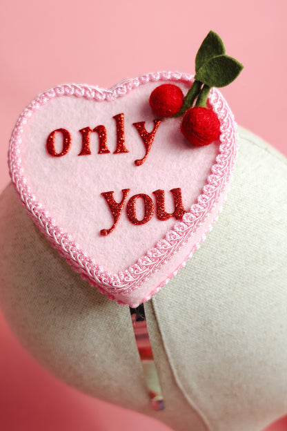 Only You Heart Fascinator