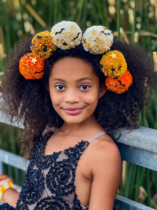Candy Corn Pompom Halo