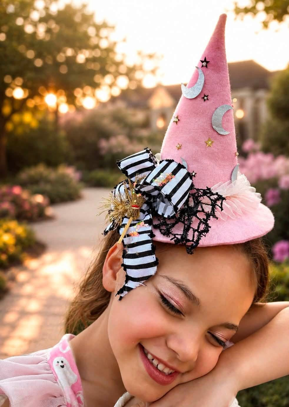 Luna Witch Hat Pink
