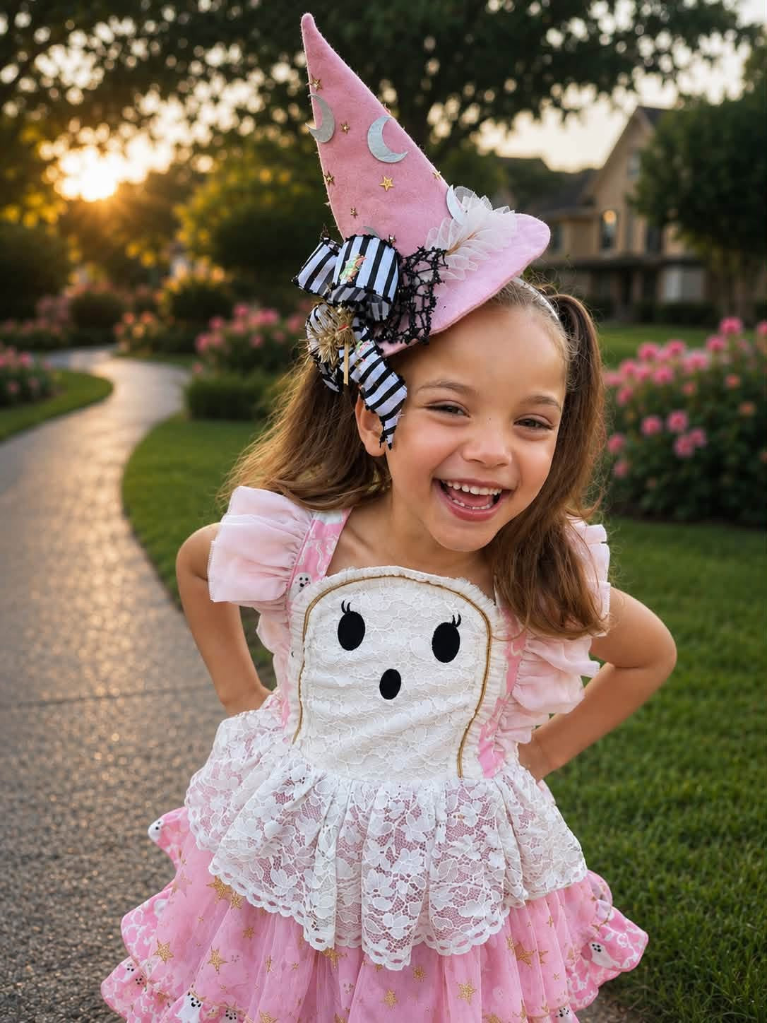 Luna Witch Hat Pink