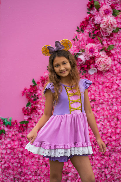 Long Haired Inspired 3D Ears With Felt Flowers