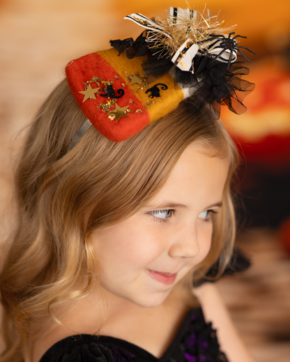 Candy Corn Felted Shape Fascinator