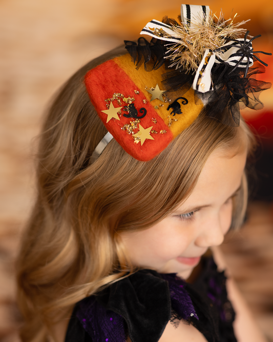 Candy Corn Felted Shape Fascinator