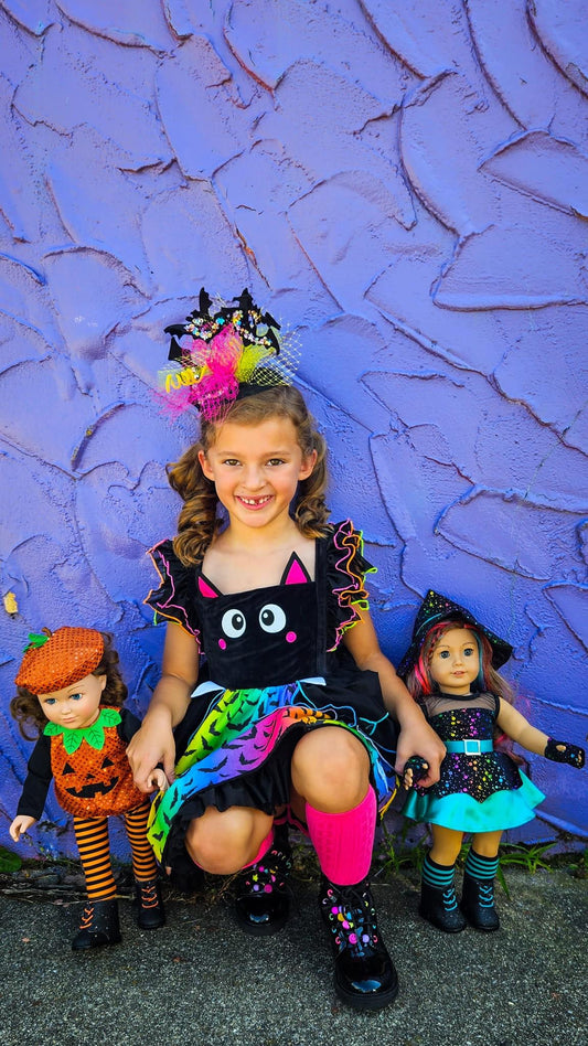 Rainbow Nostalgia Batt-y Fascinator