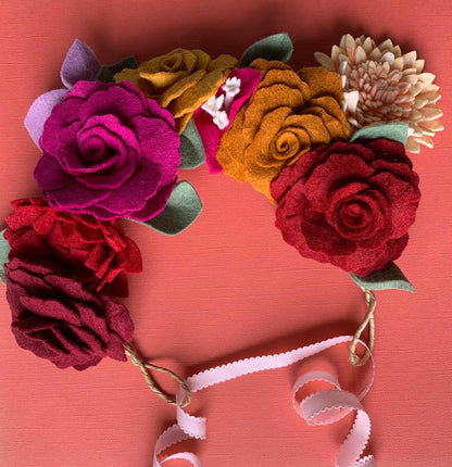 Mis Raíces  Frida Kahlo Rose Inspired Crown