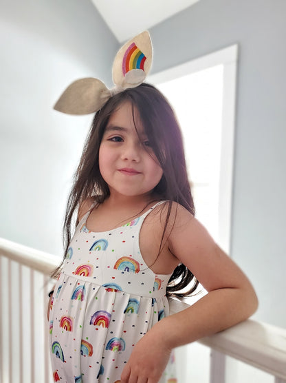 Classic Rainbow Bow Fascinator