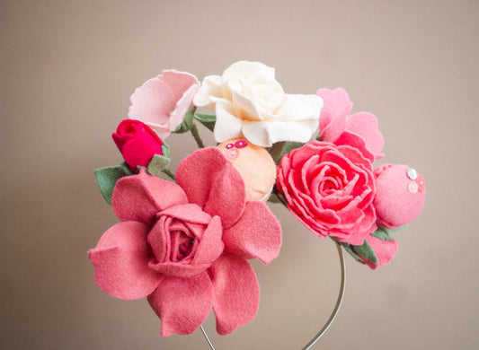 Pink Floral Fascinator