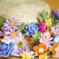 Floral Vintage Boater Straw Hat
