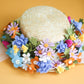 Floral Vintage Boater Straw Hat