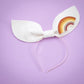 Muted Rainbow Fascinator Bow