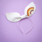 Muted Rainbow Fascinator Bow