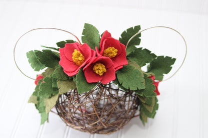 Mouse Ears inspired Mommy & Me set/felt flowers/flower/floral/island/tropical/floral headband