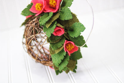 Mouse Ears inspired Mommy & Me set/felt flowers/flower/floral/island/tropical/floral headband