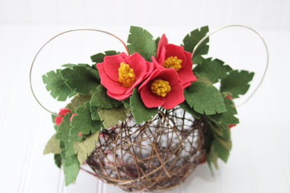 Mouse Ears inspired Mommy & Me set/felt flowers/flower/floral/island/tropical/floral headband